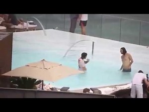 Harry Styles does backflips in the pool at the Hotel Fasano, Brazil