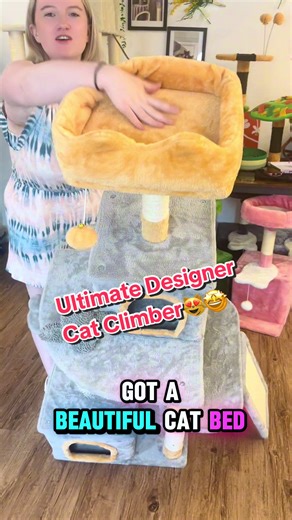Ultimate Designer Cat Climber😻🤩#tiktokmademebuyit #summersale #catoftiktok #cattree #catlover #petlover #fpy #catproducts #cattower #ukcat #cats #fpyシ #tikcat