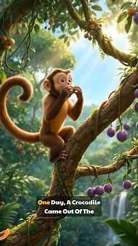 Never Betray a True Friend! 🐒🐊 #lifelessons #moralstories #kidsstories