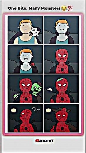 Monster Problems 😅🧛‍♂️🕷️#deepmeaningpictures #comics #reality #motivation