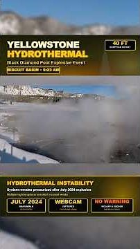 🌋⚠️ Yellowstone Biscuit Basin Eruption Caught Live ⚠️🌋