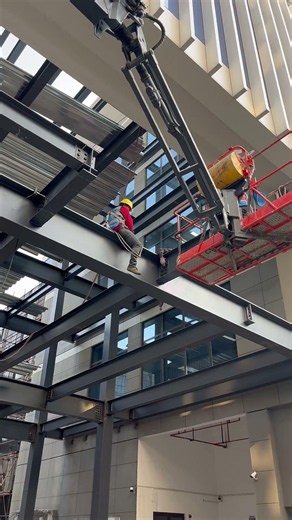 Mezzanine Floor Steel Installation | Spider Crane & Aerial Platform | Shanghai