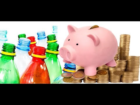 Alcancía con botellas PET