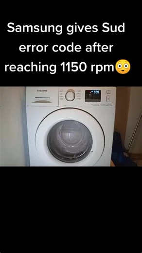 Troubleshooting Samsung Washing Machine Sud Error Code