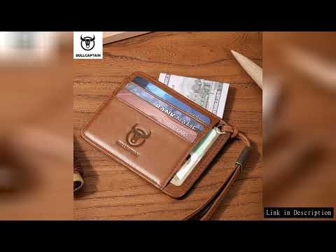 BULLCAPTAIN Slim Minimalist Front Pocket Wallet, RFID Blocking Credit Card Holder Card Cases with ID