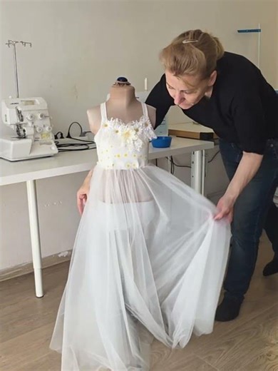 #sewing #dressmaking #girlsdress #tulledress #daisydress #howtosew #sewingtutorial