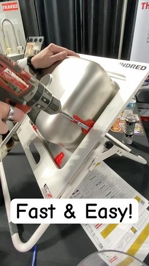 The Only Way To Fasten A Drop In Sink! 😮 #plumber #plumbing # #kitchensink