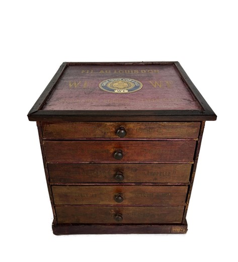 Antique French Thread Paris Lille Wood Drawer Cabinet Chest 1900's 5 Drawers - Etsy