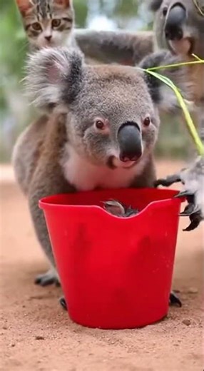 Koala Dad Mistakes Kitten’s Kindness for Trouble But It’s Adorable #cute #pets #funny