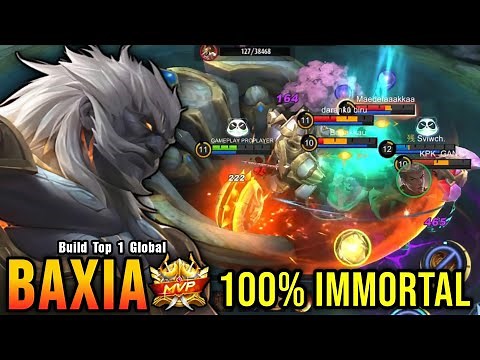 100% IMMORTAL!! Baxia Best Build Tank!! - Build Top 1 Global Baxia ~ MLBB