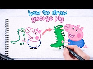 How to Draw George Pig | Peppa Pig Easy Step by Step Drawing for Kids