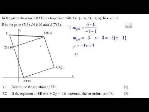 Q3 1 Q3 1 Equation of line and pt of intersection