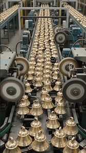 How 10,000,000 Brass Bells Are Cast Inside a Satisfying Factory 🔔⚡ #factory #howitsmade