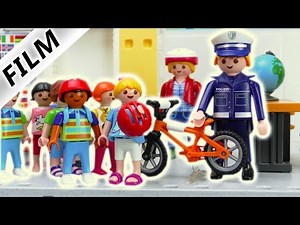 Playmobil Film deutsch | Fahrradprüfung in der Grundschule | Polizei erklärt Verkehrsregeln