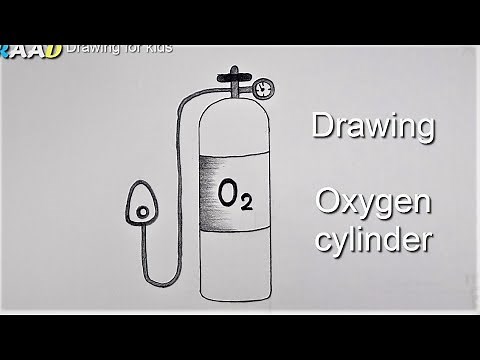 Oxygen cylinder drawing | Easy pencil Drawing for beginners