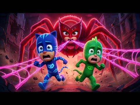 Owlette’s Spider Web Trouble! 🕸️ Catboy & Gekko’s Silly Rescue | Funny 3D Animation