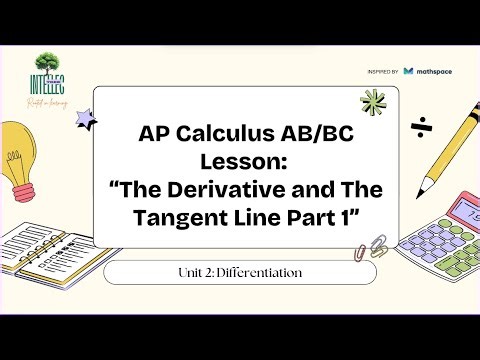 AP Calculus AB/BC Lesson: The Derivative and the Tangent Line - Part 1
