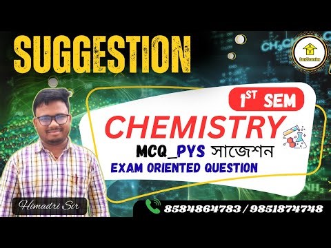 📌Diploma 1st Sem Chemistry Suggestion MCQ_PYQ Solved by Himadri Sir|| #easy2learning