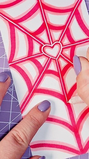 Pink spiderweb bookmark drawing! #fblifestyle #drawing #markers #halloweenart | pinoxart
