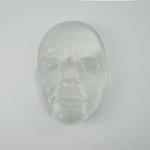 Clear Facial Injection Training Mannequin Head Model, PDO Thread Facelift Demonstration, Cheek Injection Transparent Manikin Face Model for Aesthetic Academy Training