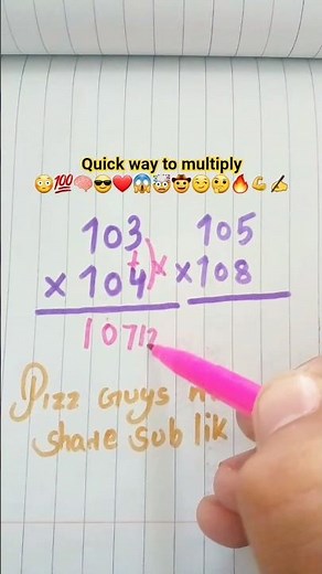Quick way to multiply 😎💯❤✍️ #maths #multiplication #mathstricks #foryou
