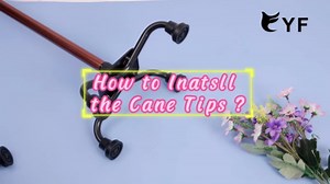 YF Quad Cane Tips (4-Pack) – Heavy Duty 1/2 Inch Replacement Rubber Foot – Non-Slip Base/End for Extra Stability – Durable Accessories for Walking Sticks for Women, Men, Seniors – Gray