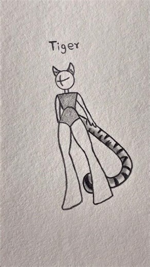 How to draw stickman animal body easy Tutorial ✨