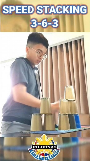 A Fast Cup Stacking 3-6-3 in 2.222 Seconds! #sportstacking #fast #shorts
