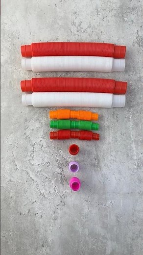 Colorful Pop Tube Geometry: Creating V-Shapes & Spirals #satisfying #relaxing #funny