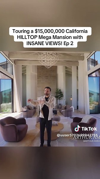 Touring a $15,000,000 California HILLTOP Mega Mansion with INSANE VIEWS! Ep 2 #fyp #expensive