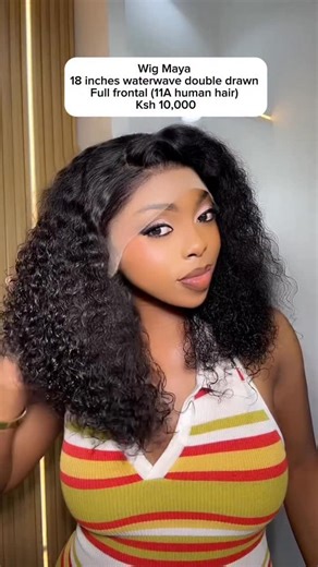 REMY WIGS 🇰🇪 on Instagram: "Wig Maya , double drawn waterwave only available in 18 inches . 🌸11A human hair 🌸Full frontal transparent lace 🌸Hair can be dyed , coloured 🌸Use water, curly serum and mousse for a wet look We are located at Hison Plaza 2nd floor shop 201 , Biashara street, Nairobi Kenya. We open from Monday to Saturday . Our two WhatsApp lines are in our bio and our online staff are usually on every Monday -Saturday 9:00am -6:00 pm . Also order via our Instagram dm (remy_wigs) 