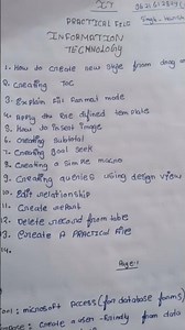 practical file of information technology class 10