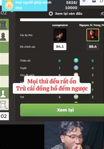 Thất bại là mẹ thành công trong cờ vua