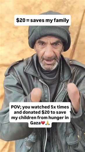donated $20 to save my children from hunger in Gaza#viralvideos #viralreels #viralpost #views.