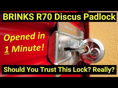 🔒Lock Picking ● Can You Trust a Brinks R70 Discus Padlock for Storage Units? ● Raked Open 1 Minute