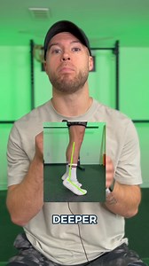 This is why you’re able to squat more comfortably with lifters… Aside from the increased stability you’ll feel from the wider, sturdier platform within the shoe, the elevated heel will offer you an opportunity to start your squat pattern from a mode advantageous ankle positioning. It all comes down to using more plantar flexion to maximize the potential of your dorsiflexion🤯 Placing your ankles into a slight plantar flexed position will move you further away from your end-range ankle dorsiflexi