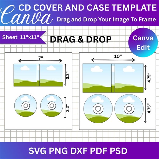 CD Cover & Jewel Case Insert Canva Template Download - Etsy UK