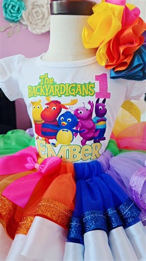 Backyardigans tutu set, socks and Converse for Ember🥳❤️❤️ #backyardigans #1stbirthday #sneakerhead #customsneakers #tutu #reels | Pink Toes & Hair Bows