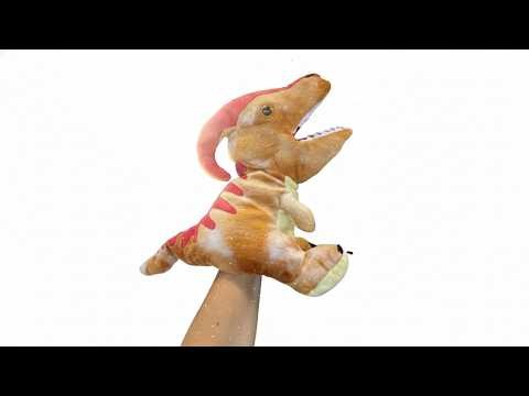 Warning... this dino loves dramatic storytelling! - Parasaurolophus Plush Hand Puppet