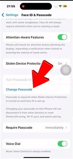 How to change passcode in iphone ✨