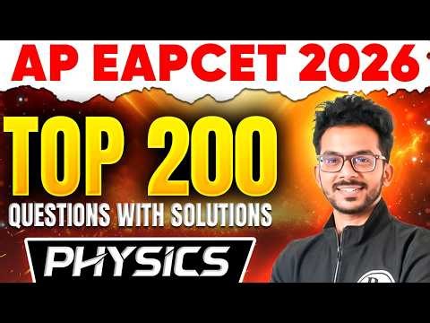 Top 200 Physics Questions With Solutions 🔥 | AP EAPCET 2026 | PW Telugu | AP EAMCET