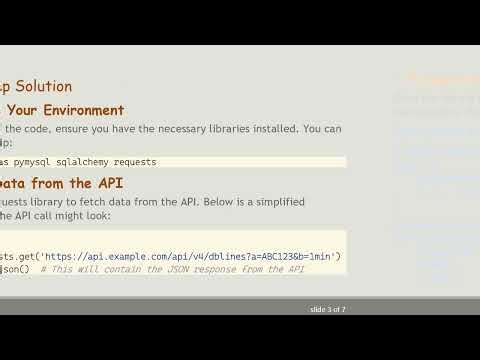 How to Insert Data into a Database from a Third-Party API Using Pymysql and Python