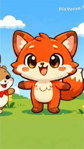 funny fox playing with animals 🦊