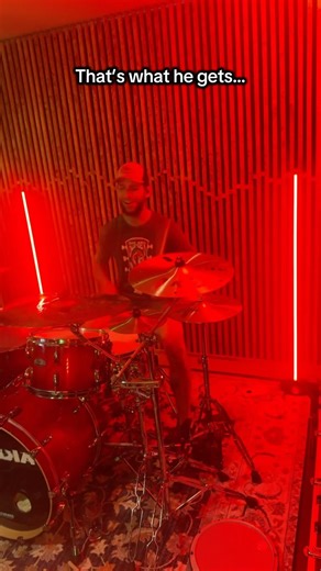 That’s what he gets…#paramore #bandpractice #drummer