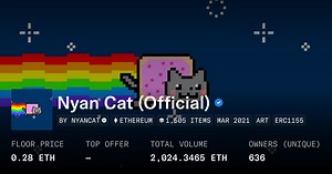 Nyan Cat (Official) 0.20 ETH - Collection | OpenSea