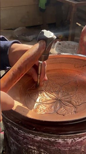 Kashmir’s Hidden Art: The Magic of Copper Carving ✨ #Shorts”