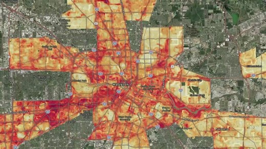 Different parts of Houston feel heat more than others, research map shows