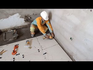 Installation of ceramic tiles 60x60 in size: step by step"#tiles
