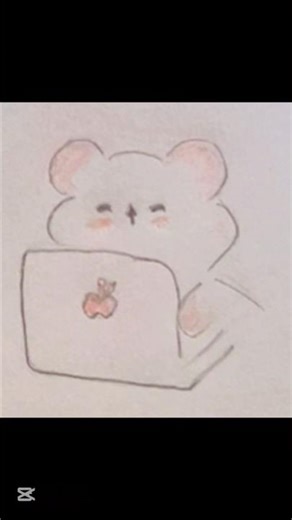 Cute Cat Using Laptop | Adorable Study Cat Doodle