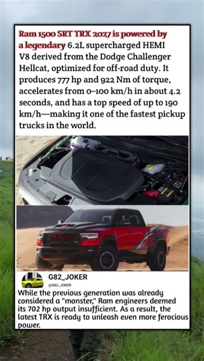 This Isn't Your Ordinary Car, It's a Monster Truck! The 2027 Ram TRX Has Insane Power
